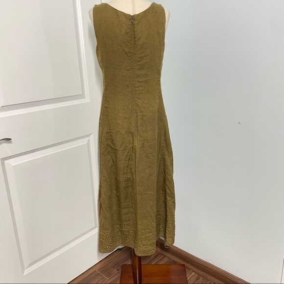 100% Linen A line Midi dress - Picture 11 of 14